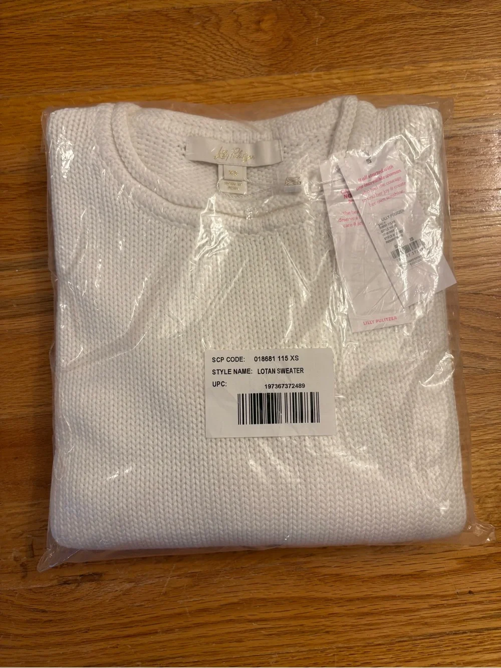 Lilly Pulitzer Lotan White Crewneck Sweater - NWT Size XS